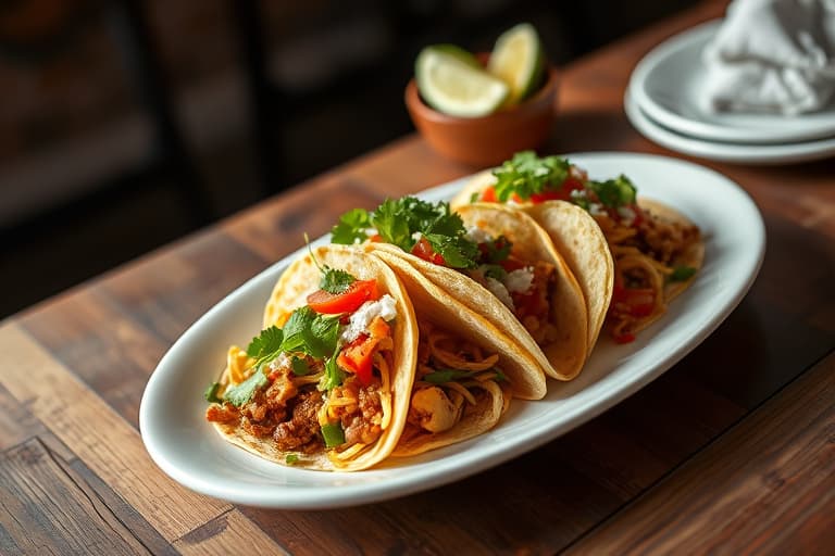 Klassiske reker Gobernador-tacos