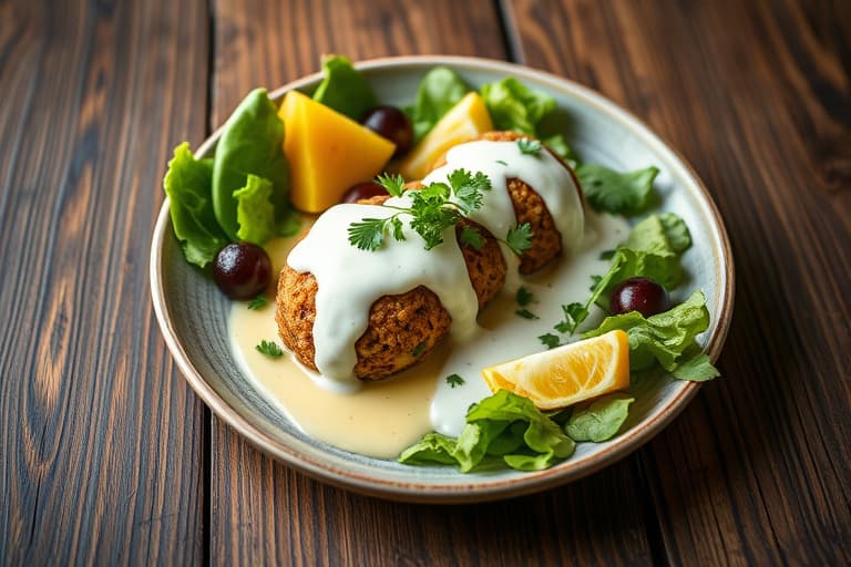Falafel i pita med yoghurtsaus