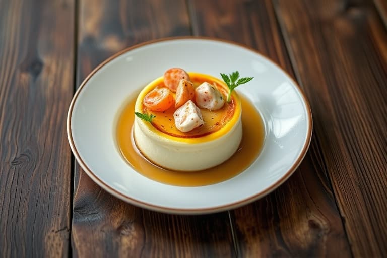 Soufflé av Dover-ørret med krabbe, ingefær og sitrongress