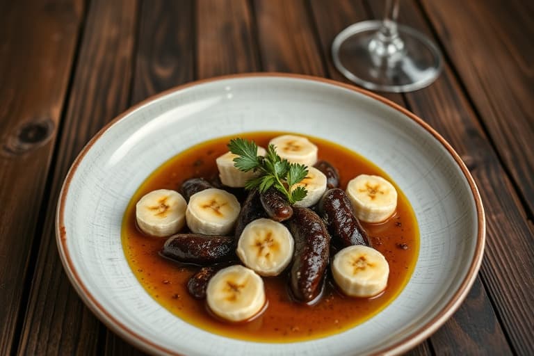 Banan- og svartebønnesauté