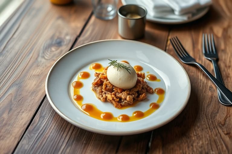 Blanding av bær og mandelkake