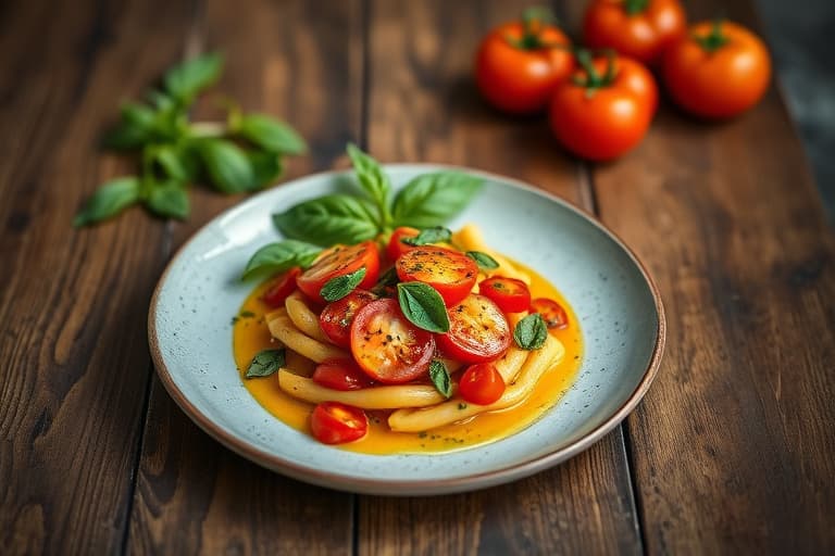 Tomat, basilikum og goudaostfondue