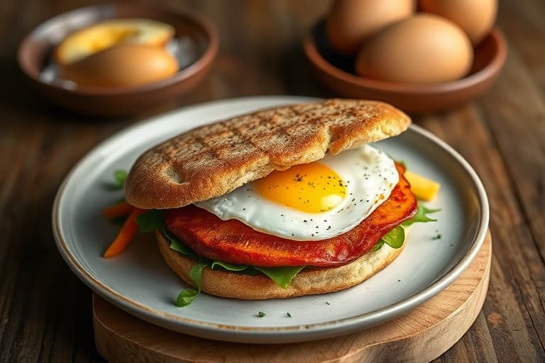 Lauras brødfrie stekte egge-sandwich