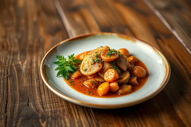 Oransje kylling-spyd