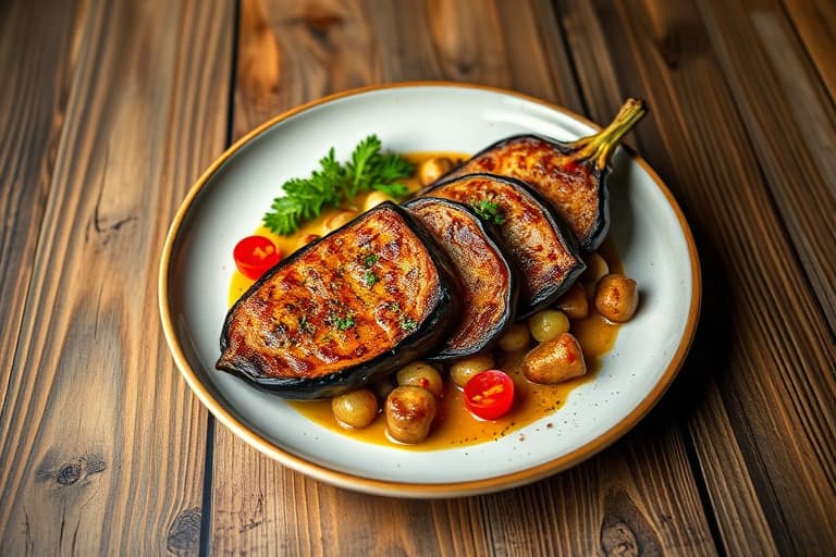 Smakfull fylt aubergine