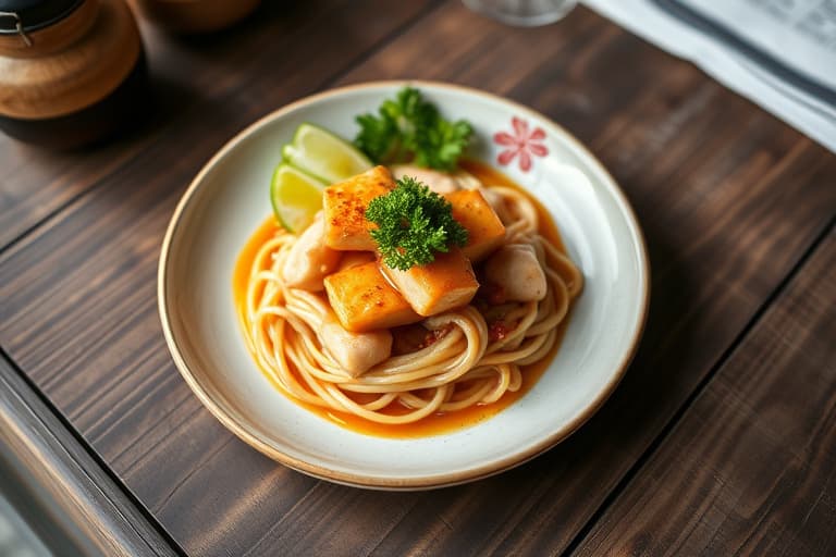 Sesam-sake svinefiletmedaljonger