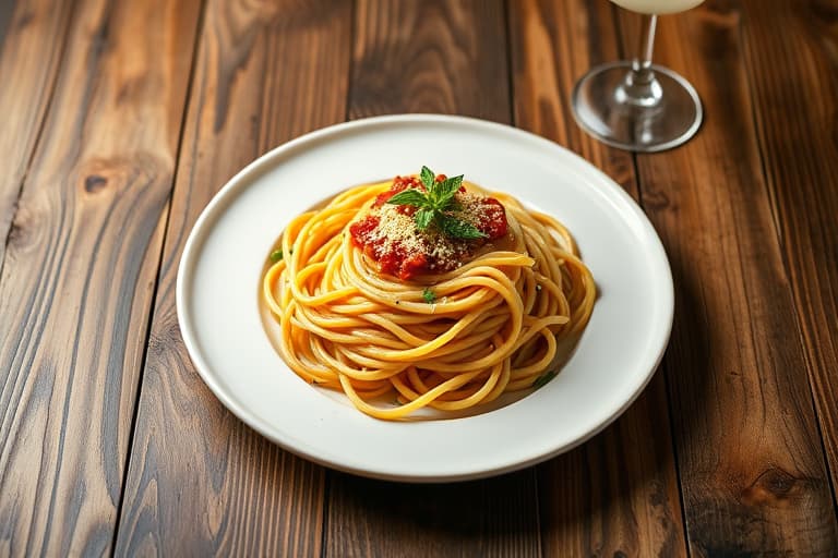 Spaghetti med pastasaus