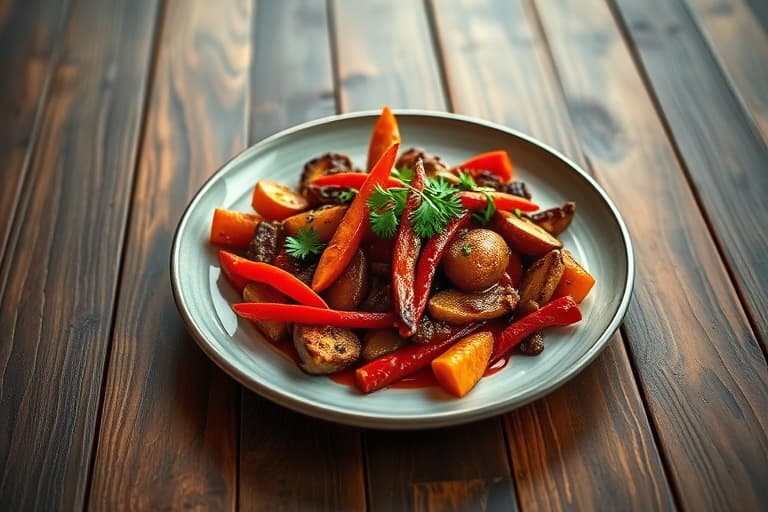 Biff- og paprika-fajitas