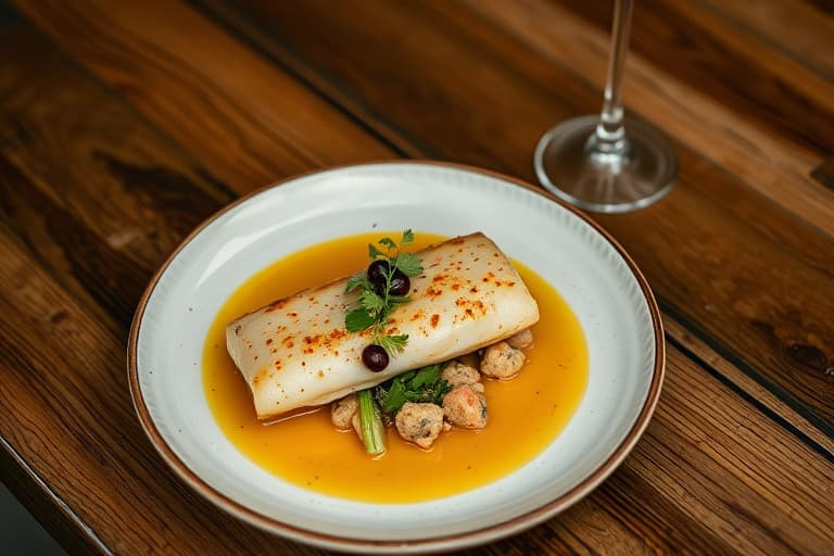 Søt og krydret svinekjøtt med epler i unagisaus