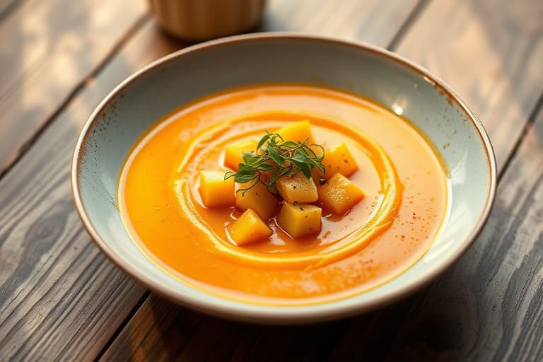 Hagegrønnsakssuppe med squash