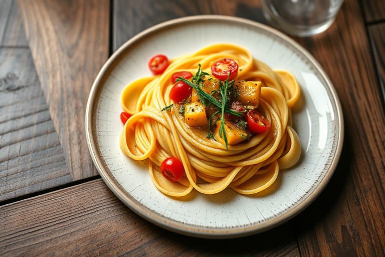 Pasta med squashblomster