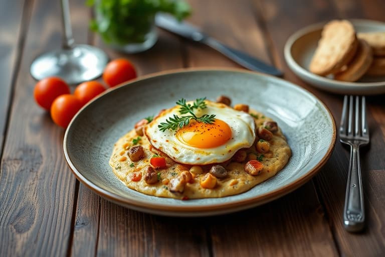 Kremet vegetarisk eggebake