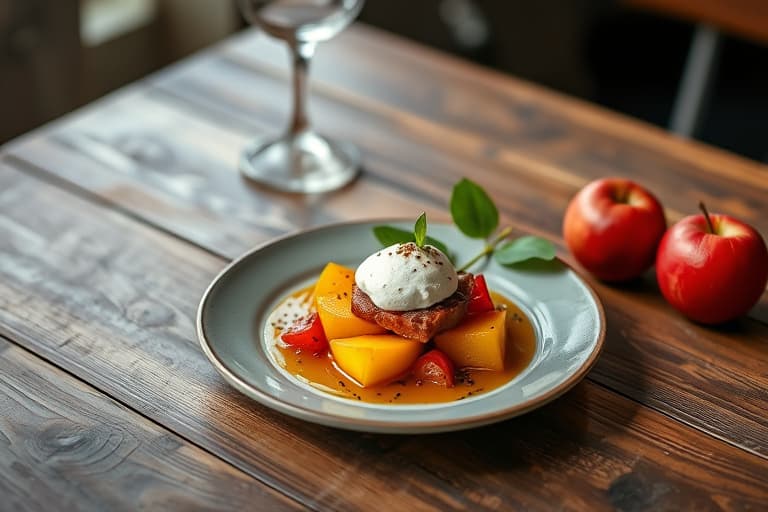 Reell mat appelsin- og krem-is-pinner