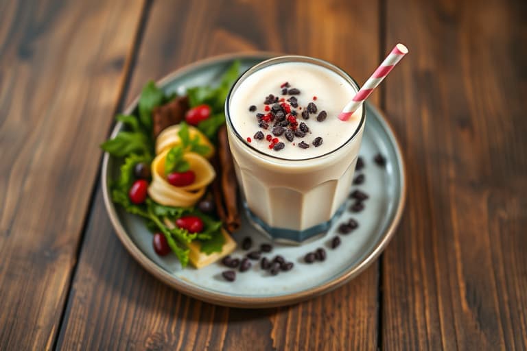 Vanilje- og mandelproteinshake