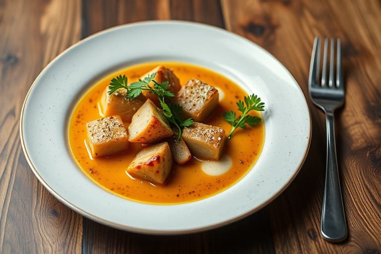 Sunchokes (Jerusalem-artisjokk) og purresuppe med sopp