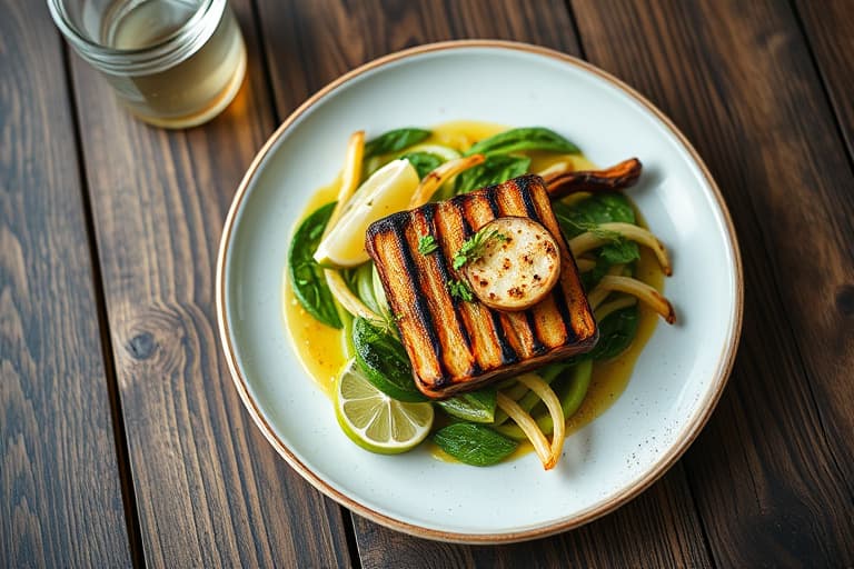 Kokos og lime grillet grønnkål