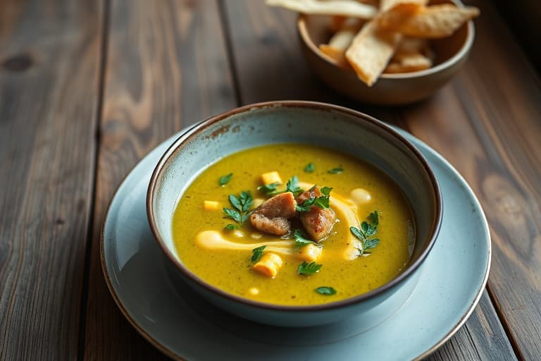 Kremet purresuppe med spinat