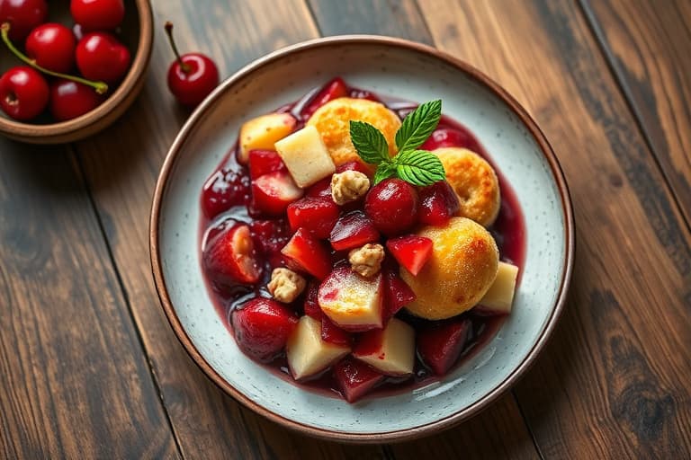 Cherry- eller fruktcobbler
