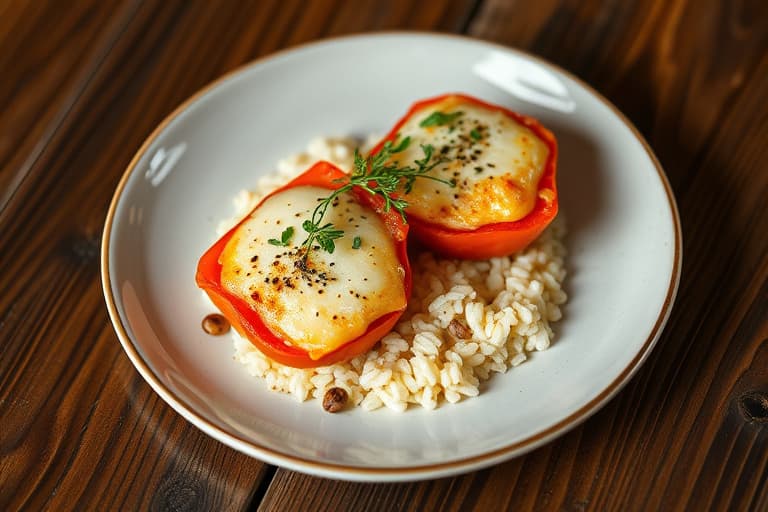 Cheesy Mini Paprikapopper med spirer ris