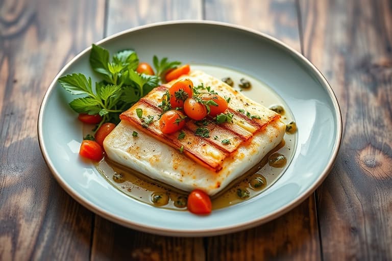 Tilapia med grønn tomattapenade