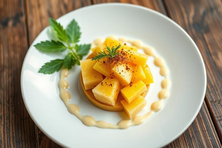 Ananas- og mangospyd med kokosdipp