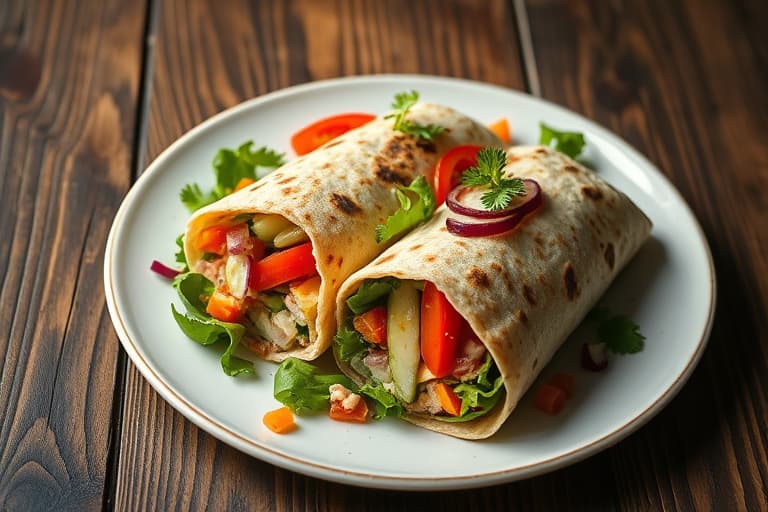 Seattle-stil kalkun- og salatwraps