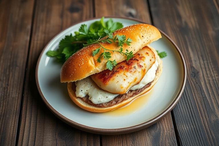 Åpen tunfiskmeltet sandwich