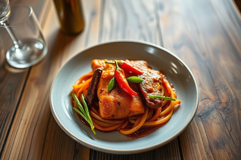 Søt BBQ-svinegryte med chili