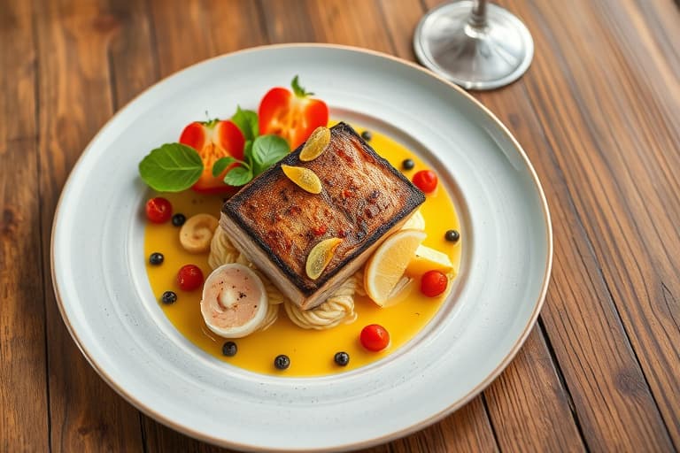 Stekt kylling med krutonger og løk