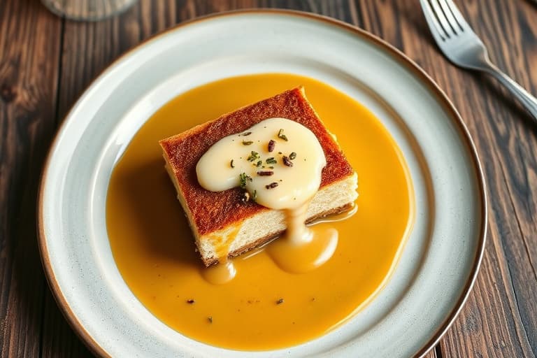 Kremkake med bingbærsaus