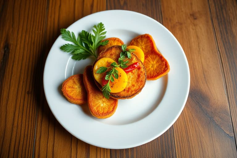 Colombianske patacones (friterte plantains)