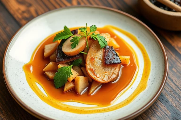 Maple-brent og eplesmøret svinebog