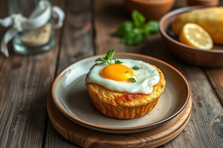 Sunne skinke- og egge-muffins