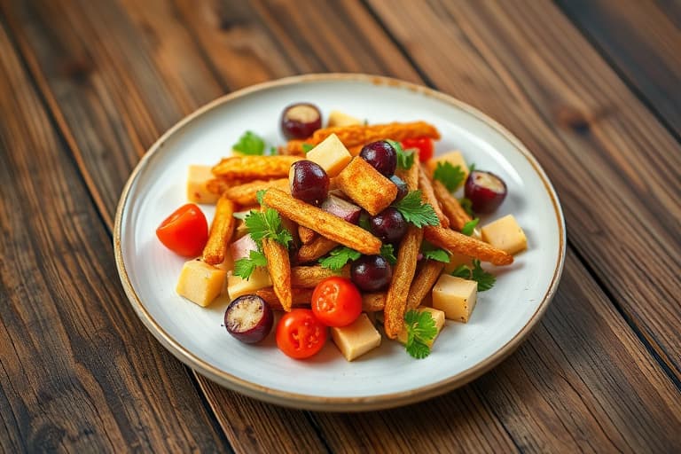 Friterte kyllingsalat med middag