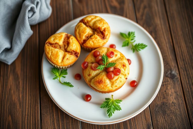 Kefirmarinert kalkunkjøttdeig-muffins