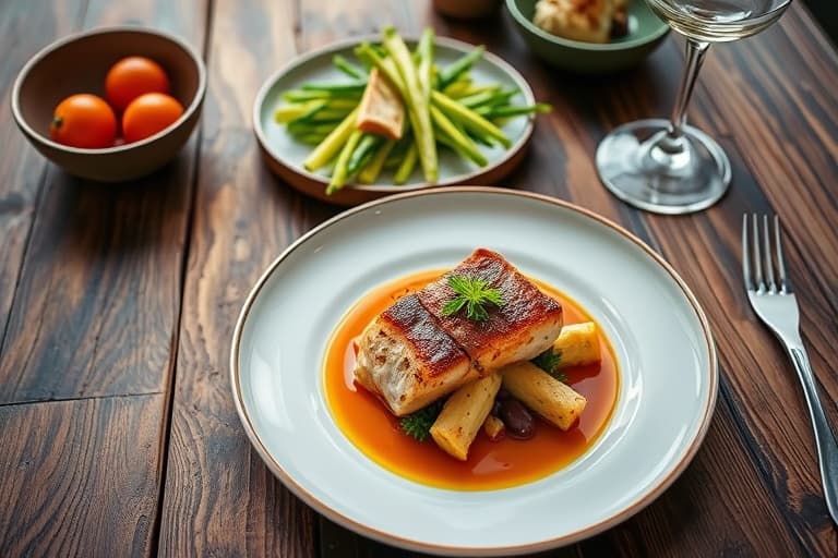 Honning- og hvitløksglasert laks