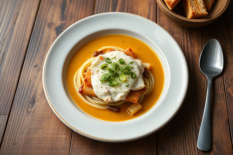 Cheeseteigpølselasagnesuppe