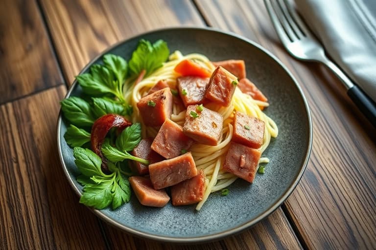 Spam™-a-licious Ikke-så-Cæsarsalat