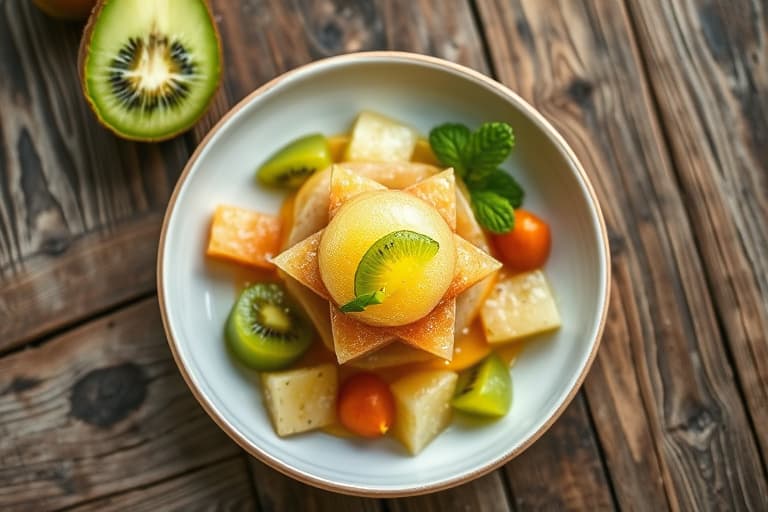 Jordbær- og kiwi-slush