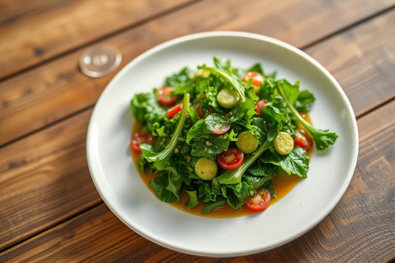 Kale-salat med balsamico-dressing