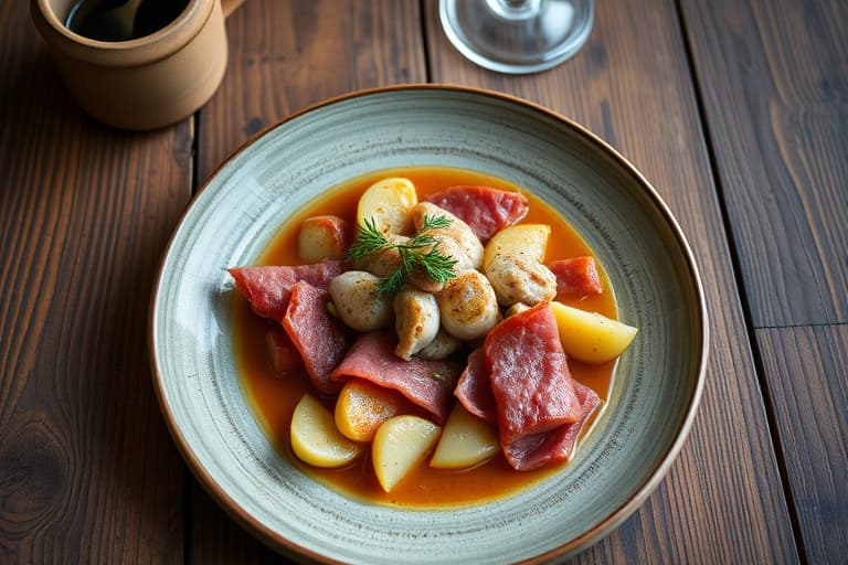 Søtpotet- og pastramihash