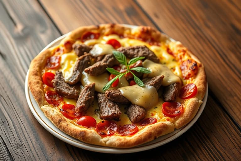 En enkel Philly Cheese Steak-pizza