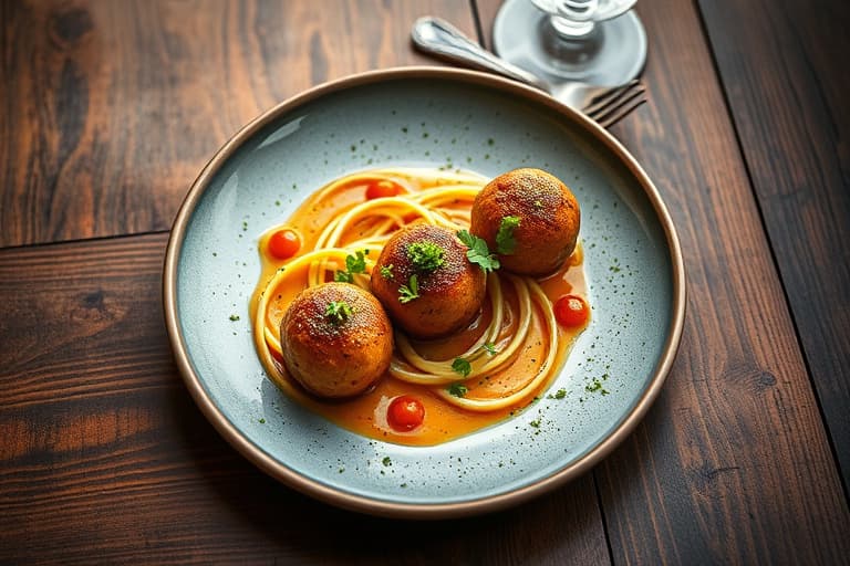 En enkel forrett med kjøttboller