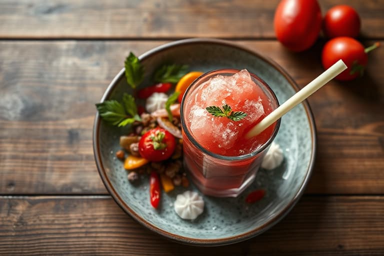 Dekadent grønn te-slushie