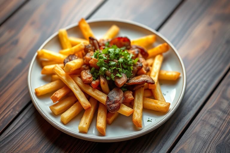 Gresk krydret poutine