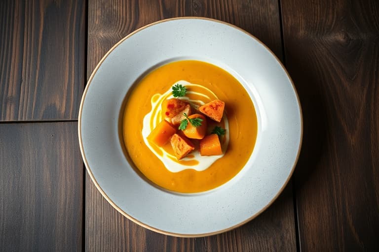 Enkel kremet squashsuppe