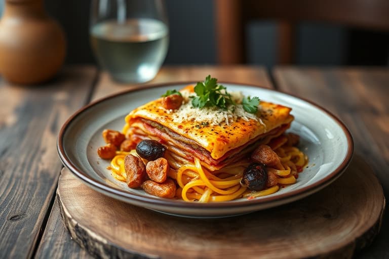 Asparges- og løklasagne (Veldig deilig!)