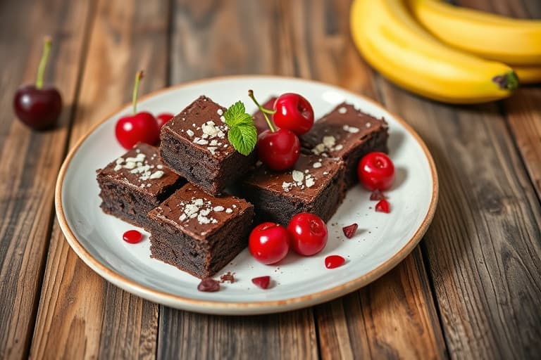 Sjokolade- og mandelbrownies med Cherry Flavored Filled DelightFulls™