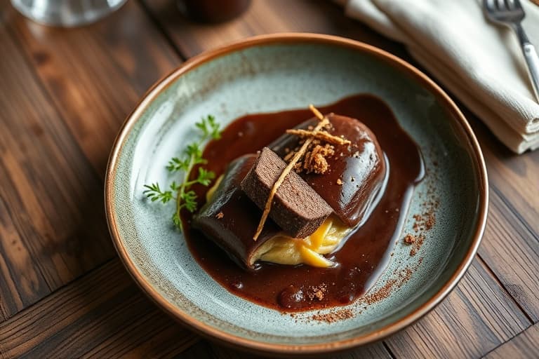 Enkel sjokoladekjeksdeig-ostekake med sjokoladeknapper