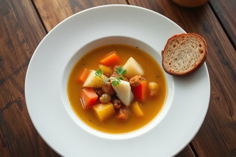 Potetsuppe etter bayersk oppskrift (Bayerisk potetsuppe)